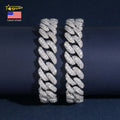 USA Local Stock Fine Jewelry Hip Hop Iced Out Sterling Silver 925 VVS Moissanite Lab Diamond Cuban Fashion Men Cuban Bracelet