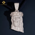 Pass Diamond Tester Hot Selling Religious Jewelry GRA Certificate Iced Out Hip Hop 925 Silver Moissanite Diamond Jesus Pendant