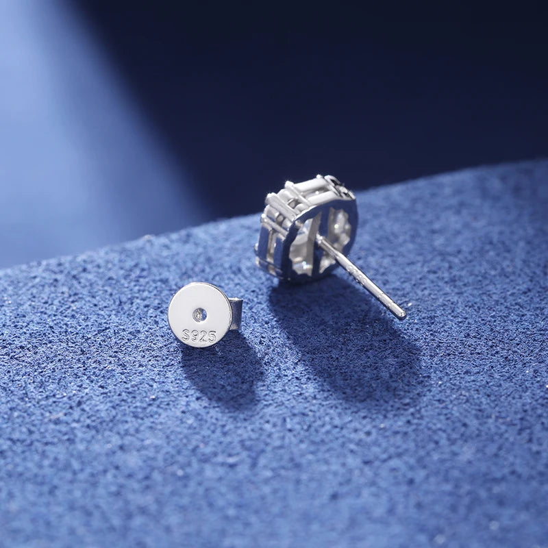 S925 2.12ct Moissanite Ear Stud Earrings For Women 925 Sterling Silver Sparkling Piercing Earring Fine Wedding Jewelry Gifts